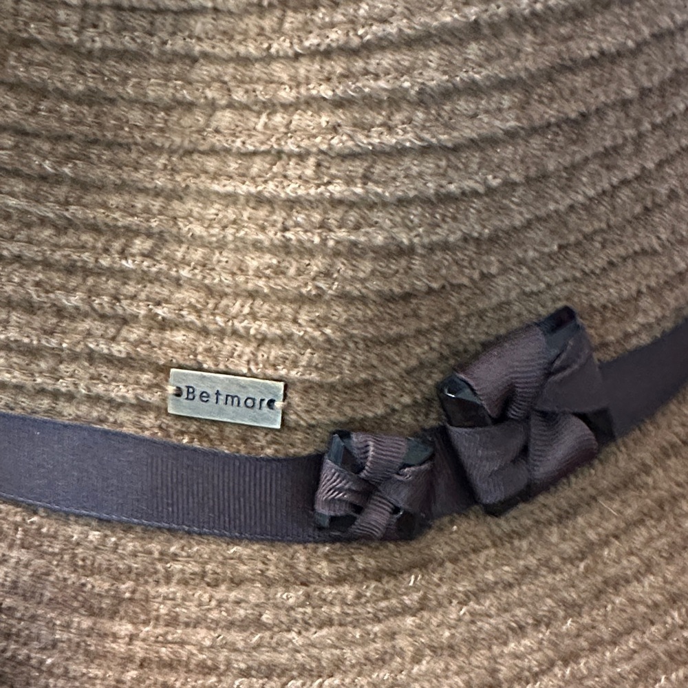 Betmar Tan Women's Hat with Bow Detail - Picture 2 of 4